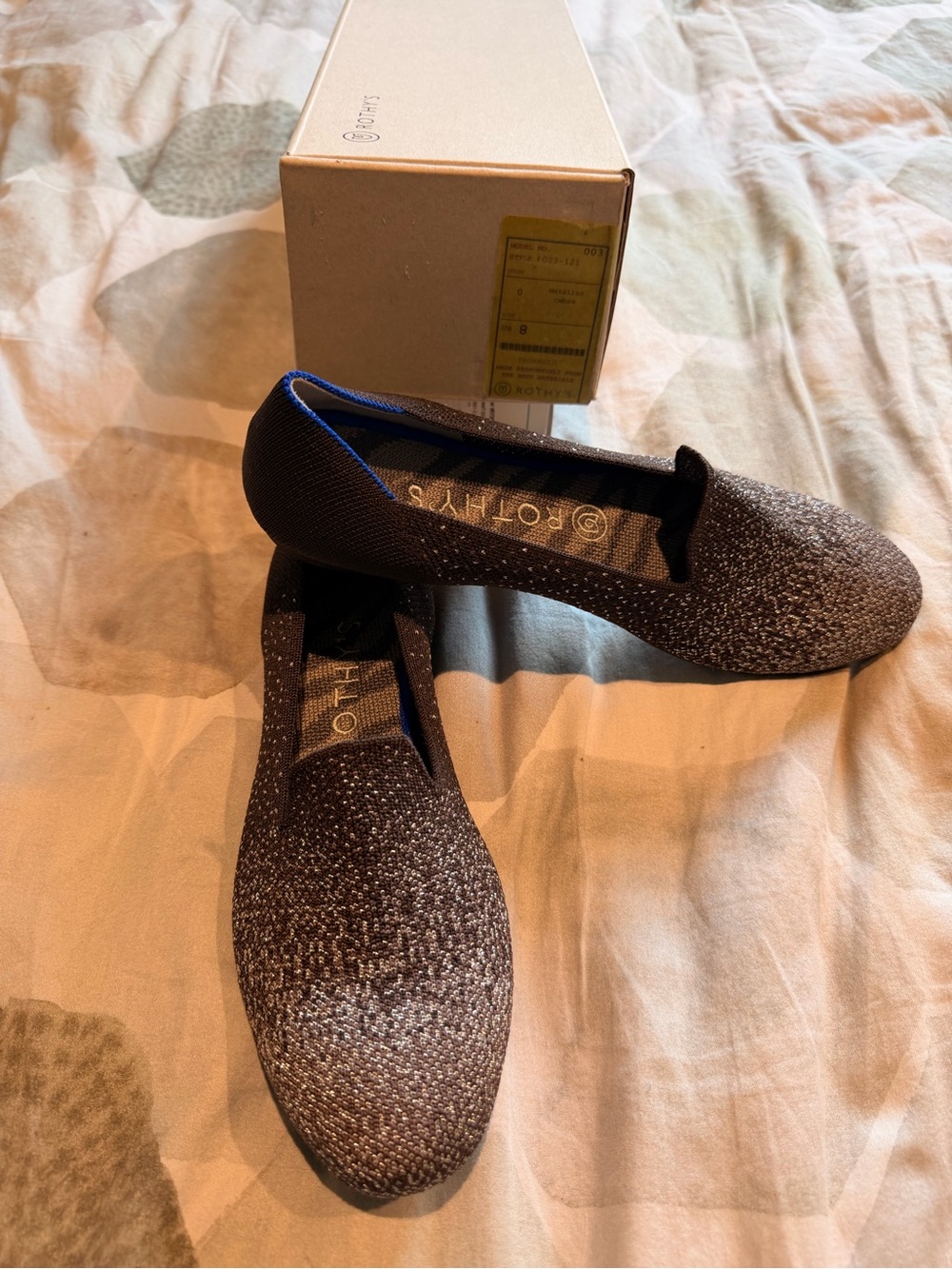 Rothy's Daily Loafer in Metallic Ombré Slip-On Flats size 8 New